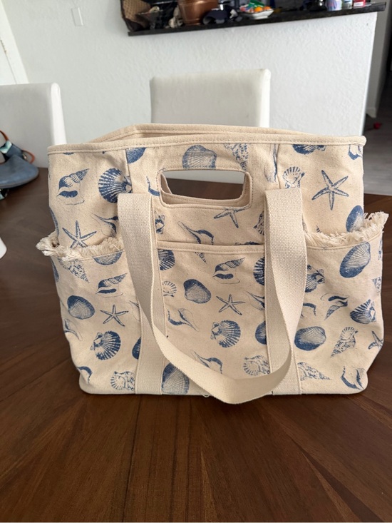 C&C California Handbags - C&C California Canvas Tote in Natural with Yellow Accent